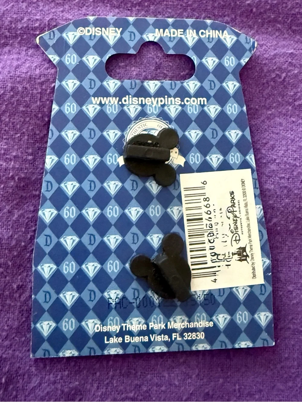 Disneyland 60th Anniversary Diamond D Pin Aurora & Prince Phillip LE 3000